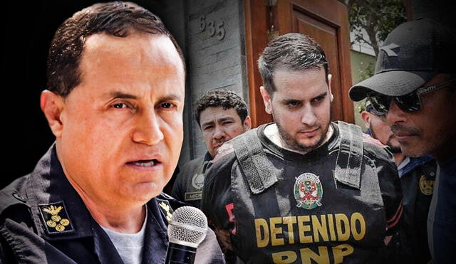 El comandante general PNP indicó que no conoce al ciudadano español Jorge Hernández pese a la fotografía de ambos. Foto: composición Fabrizio Oviedo
