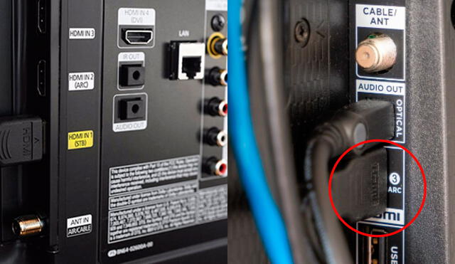 La conexión HDMI ARC será de gran ayuda para los que tienen varios dispositivos conectados a la TV. Foto: composición LR/ El corte inglés/Burgosat