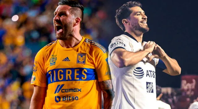 América venció 2 a 0 a Tigres en su propia casa . Foto: composición LR