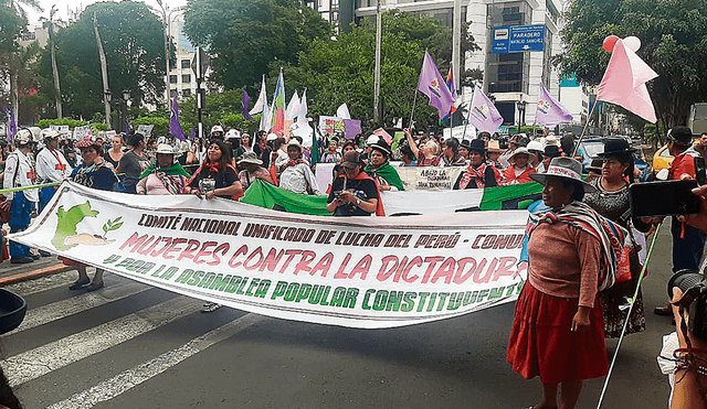 Delegaciones del interior marcharon en la capital.