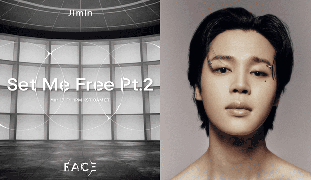 Jimin será el cuarto integrante de BTS que debuta como solista. "Set me free pt. 2" será prelanzamiento de su álbum "Face". Foto: composición LR/Hybe