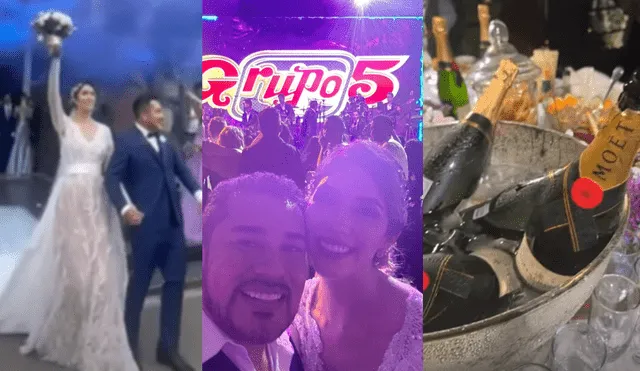 Alexander Blas brindó lujosa bebida a sus invitados en su boda. Foto: composición LR/ captura Instagram