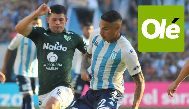 Paolo Guerrero lleva un gol con Racing en 6 partido. Foto: Racing