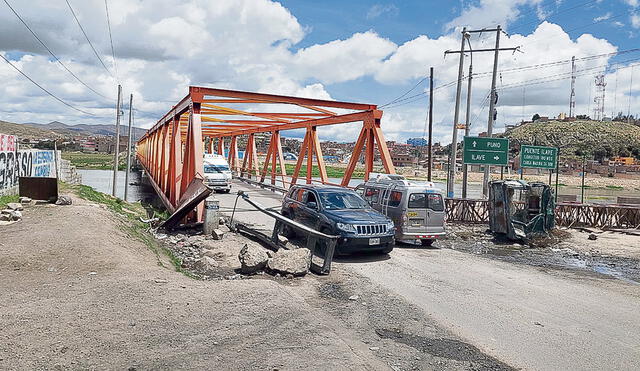 El puente de Ilave fue reabierto solo por dos días. Foto: difusión