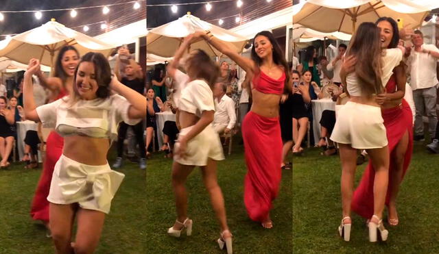 Luciana Fuster y Alessandra Fuller impactaron al bailar juntas en fiesta de compromiso. Foto: captura Luciana Fuster/Instagram