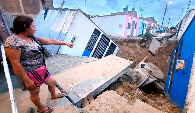 Casas se desplomaron tras fuertes lluvias en Trujillo. Foto: La República/URPI