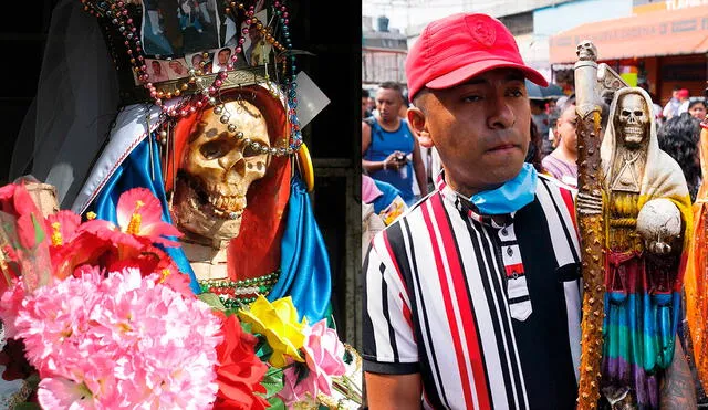 Criminales piden perdón a la Santa Muerte para que los ayude con su libertad. Foto: ComposiciónLR/Wikipedia/ Reporte Indigo: Fernando Llanos