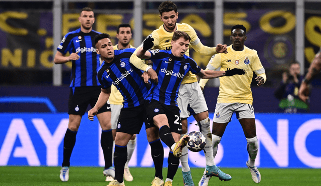 Con gol de Lukaku, Inter venció a Porto en el partido de ida. Foto: AFP