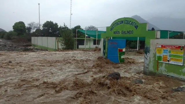 Institución educativa de Galindo resultó afectada. Foto: Laredo Trujillo Perú