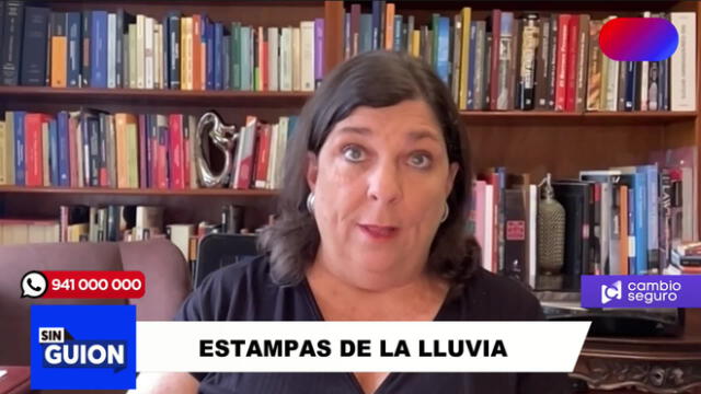 Rosa María Palacios arremete contra Rafael López Aliaga por declaraciones sobre la situación actual del país, tras el paso del ciclón Yaku. Foto: captura LR+/Video: LR+