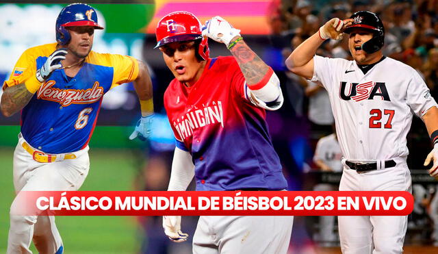 Las mejores selecciones del mundo luchan por el título del Clásico Mundial de Béisbol 2023. Foto: composición de Fabrizio Oviedo / La República / AFP