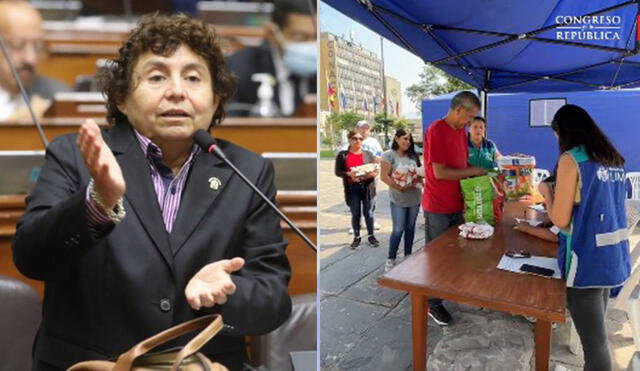 Susel Paredes cuestiona que legisladores pidan donaciones a ciudadanos en el marco de dicha alza presupuestal pública. Foto: composición LR/Congreso - Video: Congreso TV