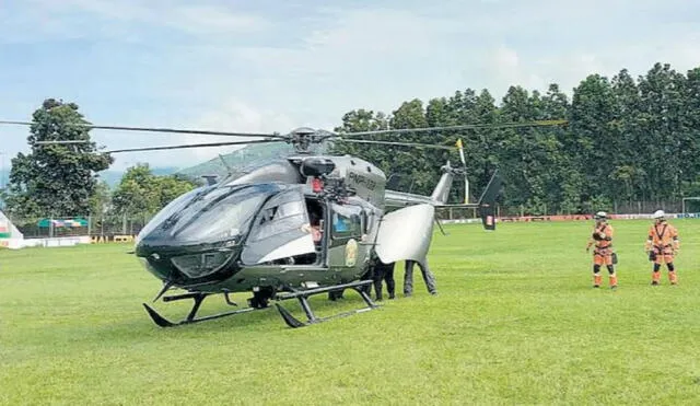 La Unidad de los Servicios Especiales de la PNP utilizó helicópteros para rescates. Foto: La República