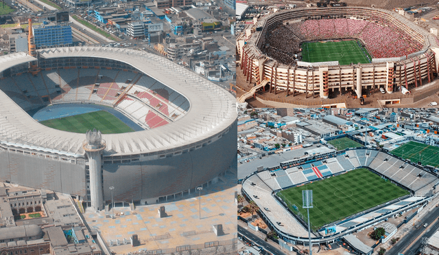 Estos son los estadios más grandes en Perú, pero solo uno tiene la mayor capacidad. Foto: composición Flickr / Club Alianza Lima