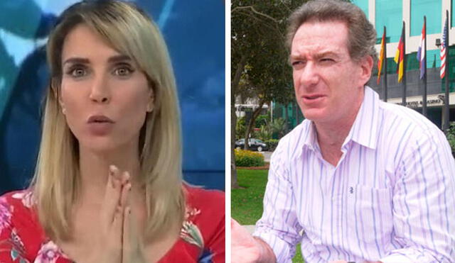 Juliana Oxenford y Eddie Fleischman se siguen enfrentando mediante las redes sociales. Foto: captura Twitter