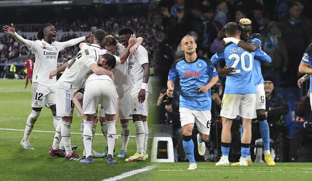 Real Madrid y Napoli fueron los 2 últimos clasificados a cuartos de final de la Champions League. Foto: composición LR/AFP/EFE