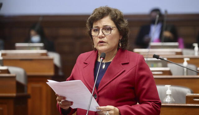 Silvia Monteza lamentó que cuatro congresistas hayan estado de viaje en plena emergencia por el ciclón Yaku. Foto: Congreso