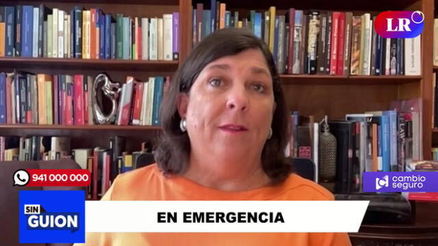 Rosa María Palacios pidió alejarse de las quebradas. Foto: captura LR+/Video: LR+