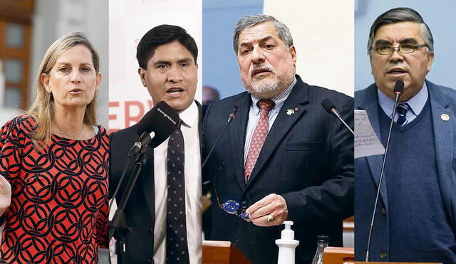 Congresista María Alva, Wilson Soto, Ernesto Bustamante y Alex Paredes. Foto: difusión