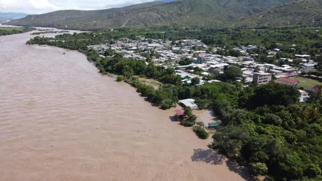 Río Marañón se desbordó e inudó 50 viviendas en el distrito de Cumba en la provincia de Utcubamba. Foto: La República