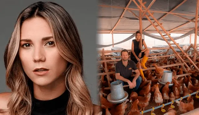 María Grazia Gamarra y su esposo tienen una granja de gallinas. Foto: composición LR/ Instagram.