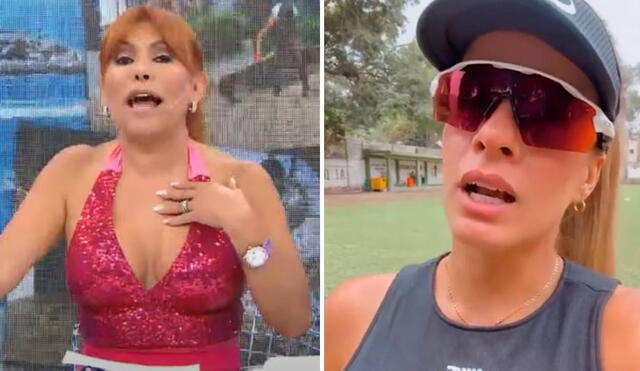 Magaly Medina le recordó a Alejandra Baigorria que ella no es la alcaldesa de Chaclacayo. Foto: captura de ATV