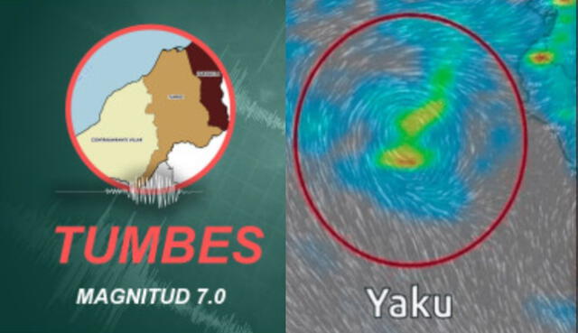 Relación entre Temblor en Tumbes  y el ciclón Yaku en Perú. Foto: La República