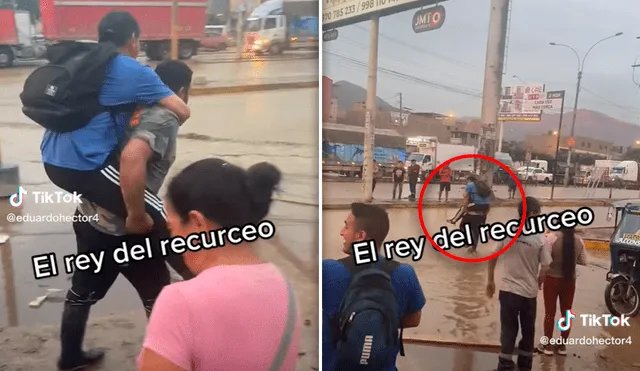 El video del suceso sumó más de un millón de visualizaciones en TikTok. Foto: composición LR/captura de TikTok/@Eduardohector4