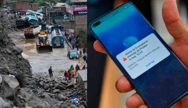 Las personas en zonas de riesgo recibirán un mensaje de alerta en sus celulares. Foto: Composición LR / Andina / Difusión