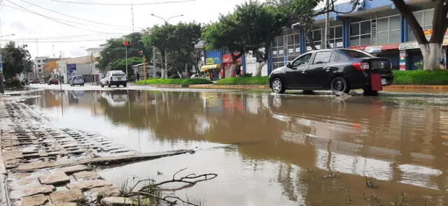 Principales calles de Chiclayo, tanto en el centro y alrededores, presentan aguas residuales. Foto: La República