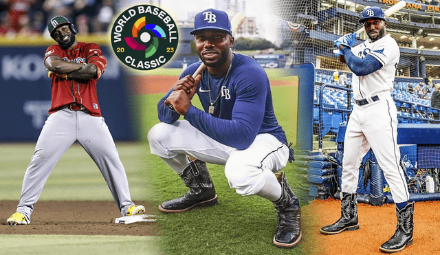 ¿Posa para las cámaras? Randy Arozarena contó por qué suele celebrar con los brazos cruzados en el Clásico Mundial de Béisbol y el origen de las ‘botas de la suerte’. Foto: composición LR/Chris Coduto/AFP/MLB/Randy Arozarena