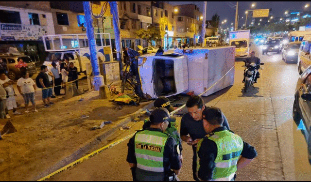 El accidente que ocasionó la muerte de un joven soldador se produjo en el kilómetro 14 de la avenida Túpac Amaru. Foto y video: Mary Luz Aranda/Urpi-LR