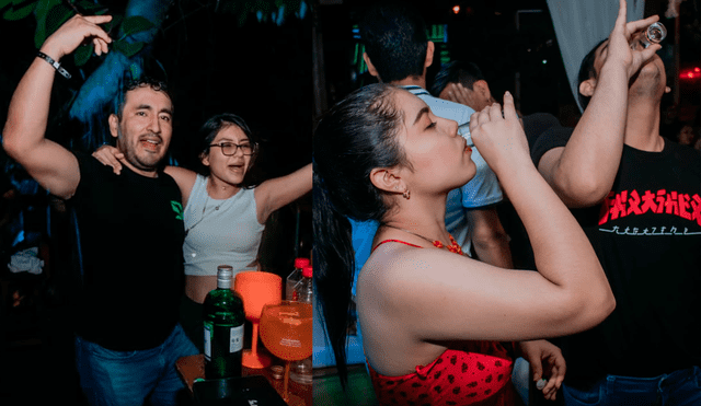 Personas bebiendo licor en local nocturno. Foto: Facebook Anaconda