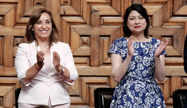 Presidenta Dina Boluarte y canciller Ana Cecilia Gervasi, encargadas de las relaciones exteriores de Perú. Foto: Presidencia