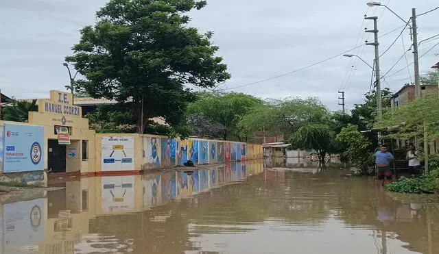 Así quedó escuela tras torrencial precipitación en Piura. Foto: Almendra Ruesta/LR