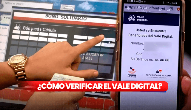 El Vale Digital 2023 se entrega a las personas que estén registradas en Listo Wallet y cumplan con los requisitos. Foto: composición de Fabrizio Oviedo/La República/ECO TV/Panamá América