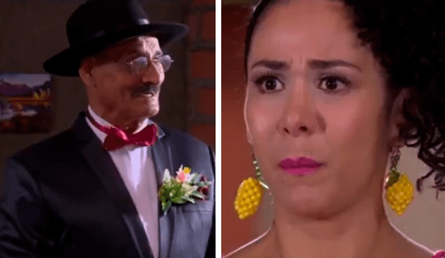 Teresa quedó sorprendida tras ver a su padre en "AFHS". Foto: composición LR/captura de América TV - Video: América TV