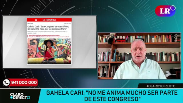 Augusto Álvarez Rodrich se refirió a Gahela Cari y a la hipótesis de que no suspendieron a Sánchez por transfobia. Foto: LR+/Video: LR+