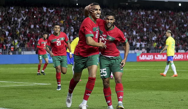 Marruecos derrotó por 2 a 1 a Brasil en partido amistoso. Foto: Marruecos
