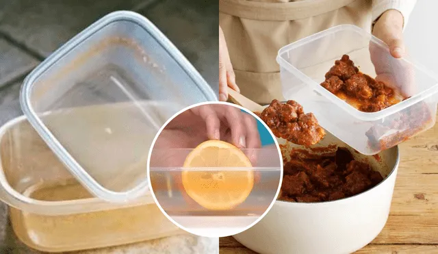 Las salsas suelen manchar los tuppers de plástico si no se lavan de inmediato.  Foto: composición LR/Bioguia/El Confidencial