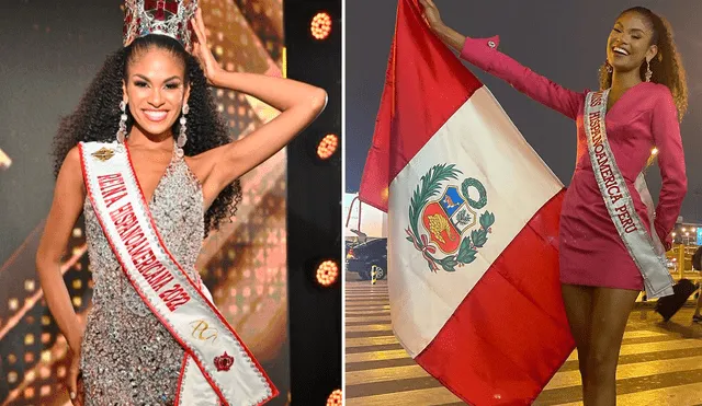 ¡Orgullo peruano! Arlette Rujel se consagró como la "Reina Hispanoamericana 2022". Foto: Composición GLR.