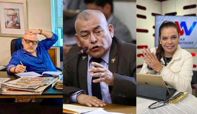Arriola Tueros integra el poder del Estado rechazado por 9 de cada 10 peruanos. Foto: composición LR/@BetoOrtiz28/Instagram/Congreso/@MilaLeivaGalvez/Twitter
