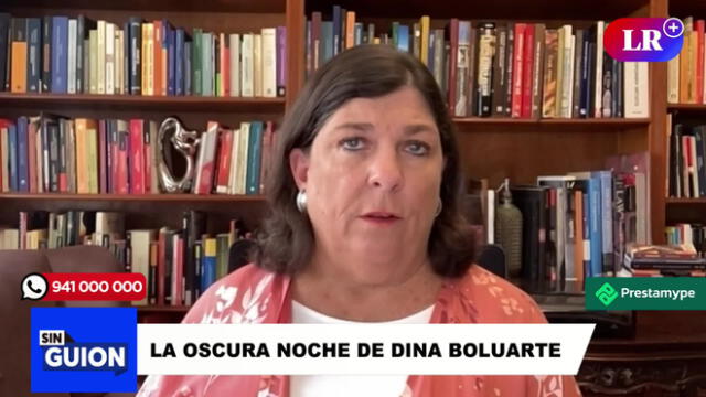 Rosa María Palacios habla de las pruebas presentadas por Shimabukuro sobre los aportes para Dina Boluarte en campaña. Foto: captura LR+/Video: LR+