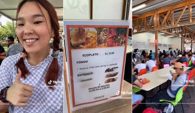 Más de uno quedó sorprendido al conocer este almuerzo viral. Foto: composición LR/TikTok