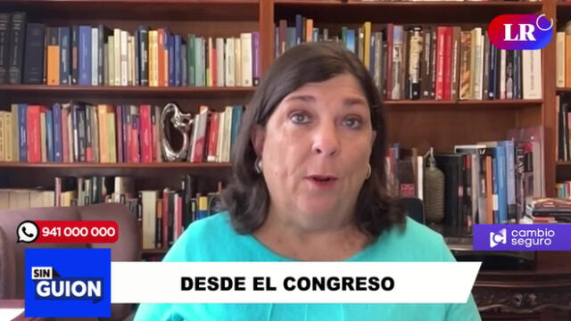 Rosa María Palacios cuestiona la postura de la congresista Alva sobre la vacancia. Foto: captura de LR+ - Video: LR+