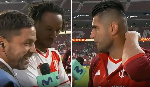Carlos Zambrano y André Carrillo fueron titulares ante Marruecos. Foto: composición LR/captura de Movistar Deportes - Video: Movistar