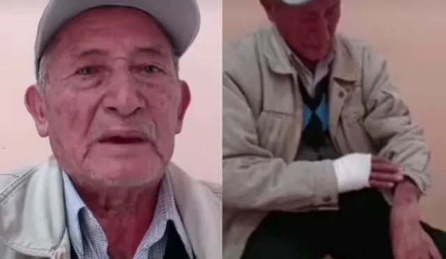 Anciano exige justicia por la agresión que sufrió. Foto: composición de Luis Fernando/Habla El Pueblo TV