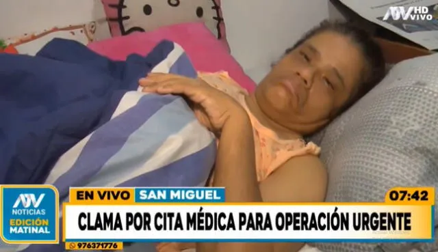 Mujer lleva esperando más de 20 días para operación urgente que salve su vida. Foto: captura de ATV - Video: ATV Noticias