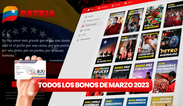 Bonos de la Patria, marzo 2023: revisa todos los subsidios y montos que se entregaron este mes en Venezuela. Foto: composición LR/El Pitazo/Twitter