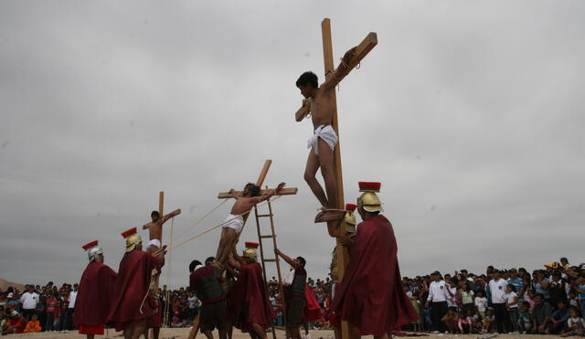 Escenificación de Semana Santa atrae a turistas. Foto: La República